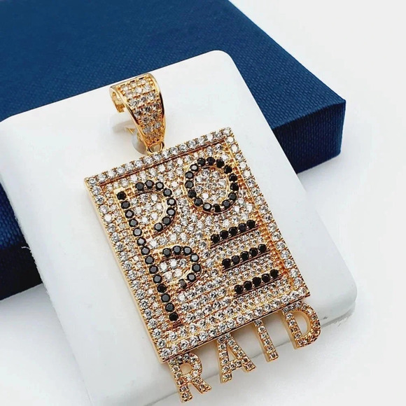 Gold Plated CZ Pendant, INUS1BR059 - Picture 8 of 9